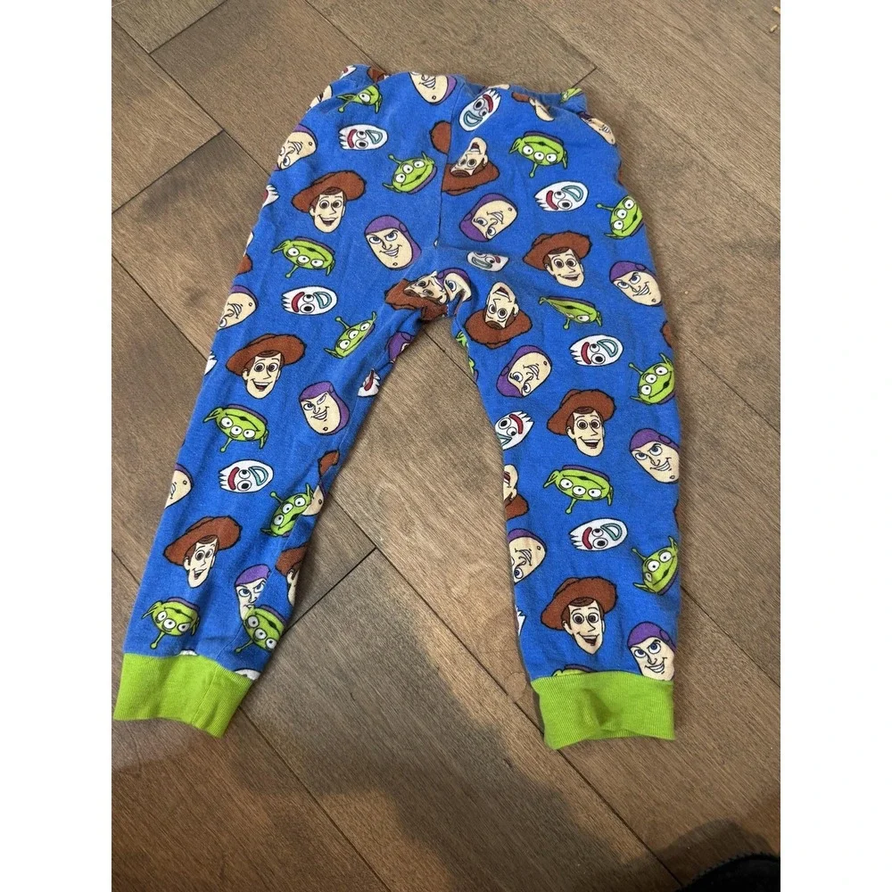Disney Toy Story Pajama Pants Boys 5T Blue Cotton Woody‎ Buzz Alien Forky PJs